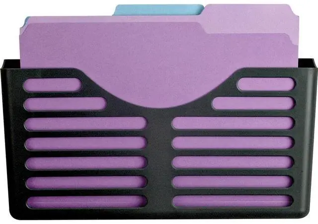 Alt view image 8 of 9 - Lorell Cubicle Pocket File Ltr/A4 12/BX Black 80663