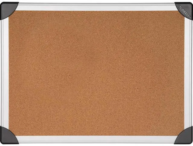Alt view image 4 of 6 - Lorell Cork Board 3'x2' Aluminum Silver/Brown 19191