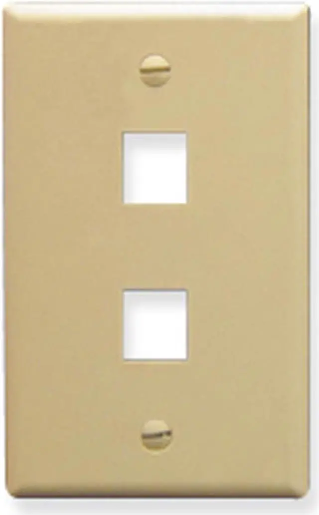 Alt view image 3 of 4 - ICC FACE-2-IV IC107F02IV - 2PORT FACE IVORY
