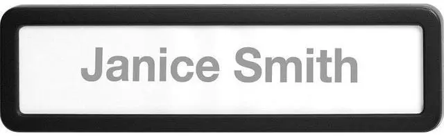 Alt view image 9 of 10 - Lorell Plastic Cubicle Nameplate Plastic Black 80669