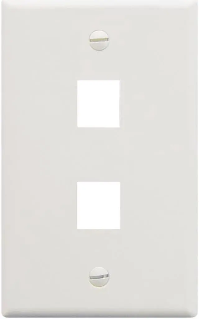 Alt view image 3 of 4 - ICC FACE-2-WH IC107F02WH - 2PORT FACE WHITE