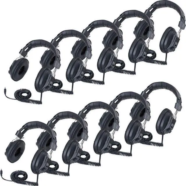 Alt view image 3 of 14 - Califone 3068Av-10L Switchable Headphones Classpack