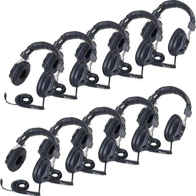 Alt view image 6 of 14 - Califone 3068Av-10L Switchable Headphones Classpack