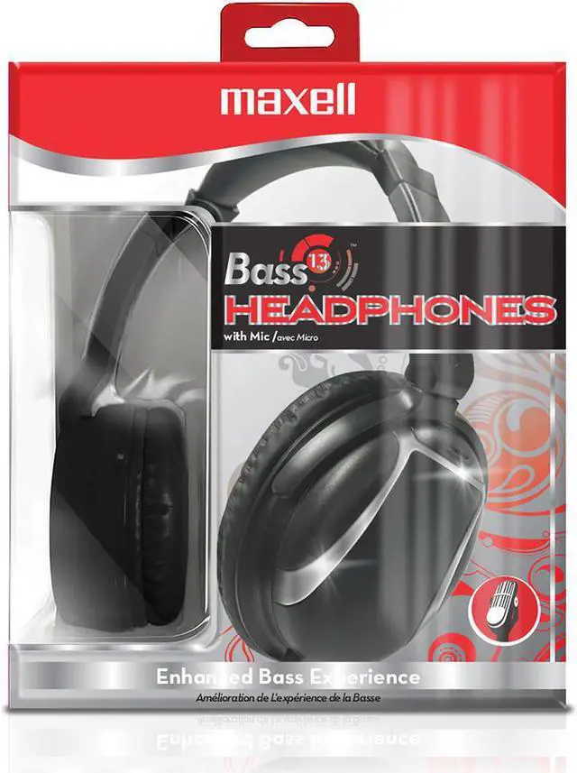 Alt view image 15 of 20 - Maxell 199840 Bass 13 - Heavy Bass in Headphone with Microphone - Black