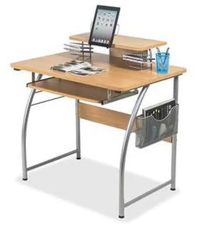 Alt view image 5 of 17 - Lorell Computer Desk Laminate 23-3/5"x35-2/5"x35-1/5" MPL 14337