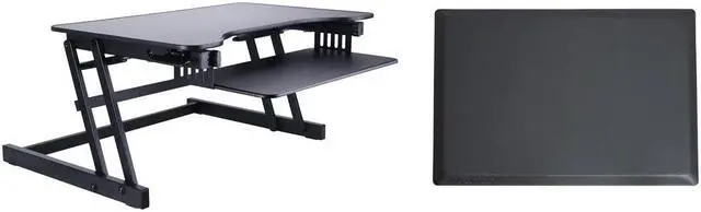 Main image of Rocelco Height Adjustable Standing Desk Riser with Medium Anti-Fatigue Mat
