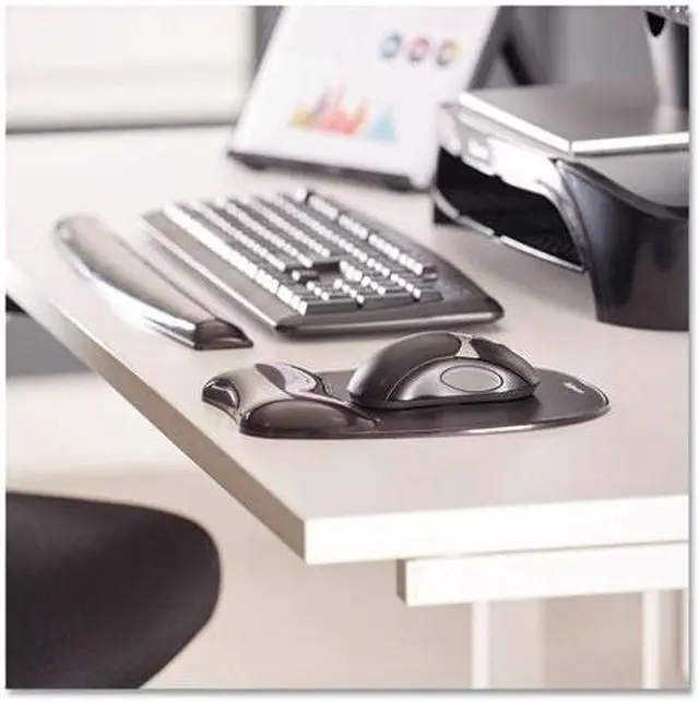 Alt view image 17 of 20 - Fellowes Gel Crystals Keyboard Wrist Rest, 18.5" X 2.25", Black 9112201