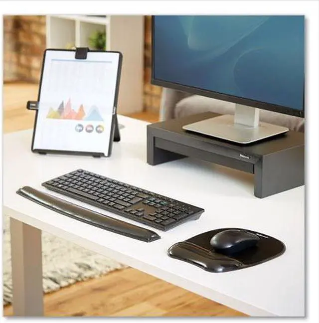 Alt view image 18 of 20 - Fellowes Gel Crystals Keyboard Wrist Rest, 18.5" X 2.25", Black 9112201