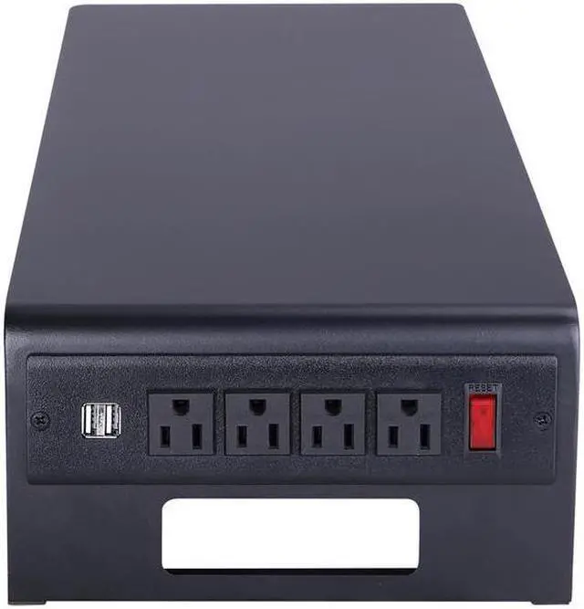 Alt view image 7 of 20 - Rocelco 30" Premium Dual Monitor Stand with AC Power Supply & USB 2.0 Charging