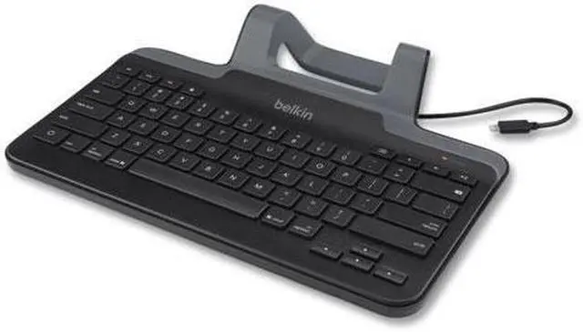 Alt view image 9 of 14 - BELKIN B2B130 Black Lightning Wired Slim Tablet Keyboard