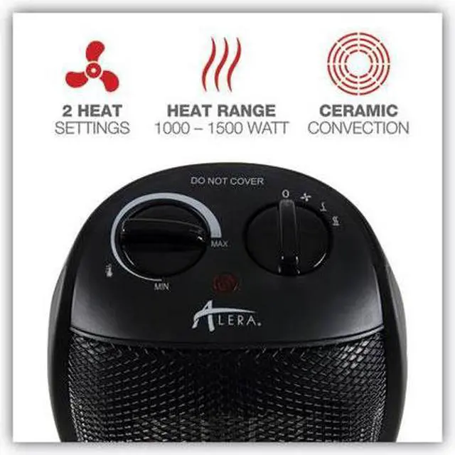 Alt view image 12 of 14 - Alera ALEHECH09 Ceramic Heater,Black