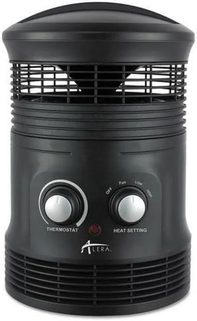 Alt view image 8 of 11 - Alera 360 Deg Circular Fan Forced Heater, 8" X 8" X 12", Black HEFF360B