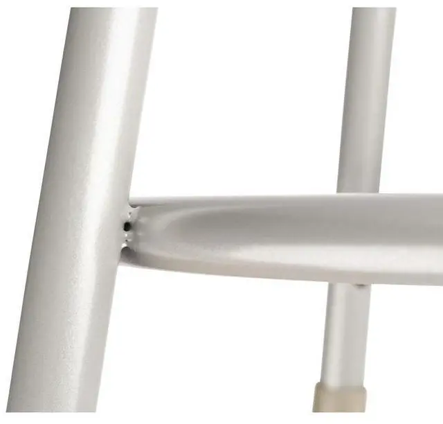 Alt view image 7 of 12 - NPS 6218H 6200 Series Height Adjustable Heavy Duty Steel Stool - Backless - Supports 500lb - 19" to 27" Seat Height - Brown Seat, Gray Base