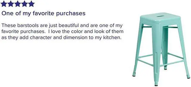 Alt view image 15 of 20 - Commercial Grade 24" High Backless Mint Green Indoor-Outdoor Counter Height Stool