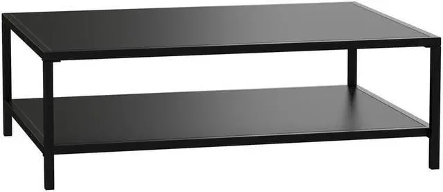 Alt view image 14 of 20 - Flash Furniture Brock Commercial Grade 2-Tier Outdoor Patio Coffee Table (XUT6R60USO2TBK)