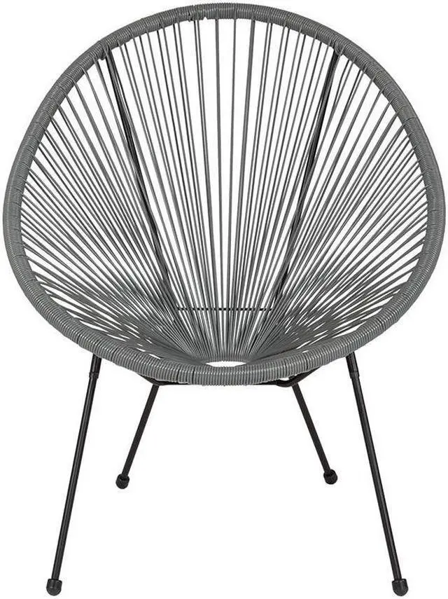Alt view image 17 of 20 - Valencia Oval Comfort Series Take Ten Grey Rattan Lounge Chair