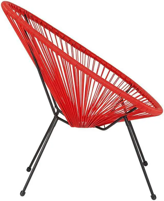 Alt view image 7 of 20 - Valencia Oval Comfort Series Take Ten Red Rattan Lounge Chair