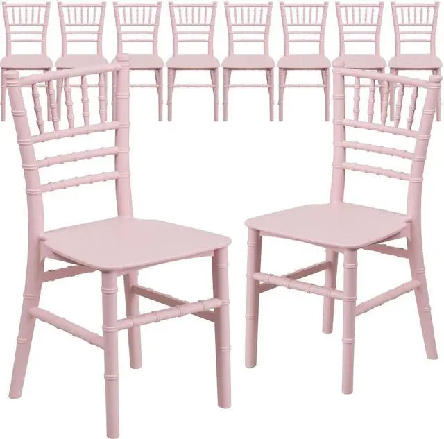 Main image of 10 Pk. Kids Pink Resin Chiavari Chair