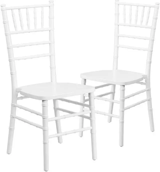 Alt view image 6 of 15 - FLASH FURNITURE 2-XS-WHITE-GG HERCULES Series White Wood Chiavari Chair