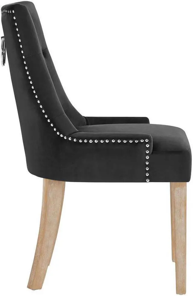 Alt view image 3 of 10 - Pose Velvet Dining Chair