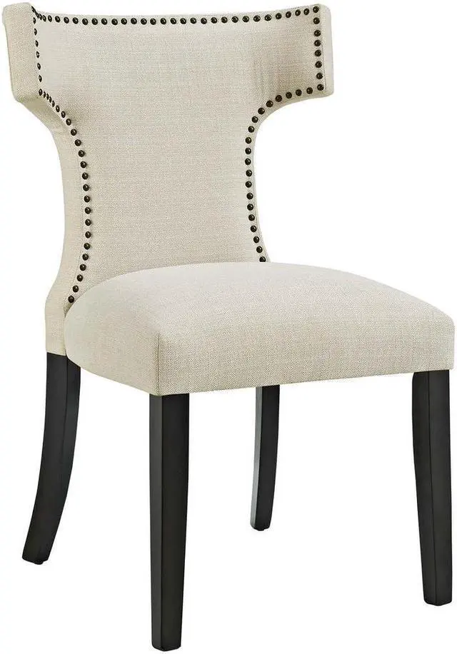 Alt view image 2 of 9 - Curve Fabric Dining Chair