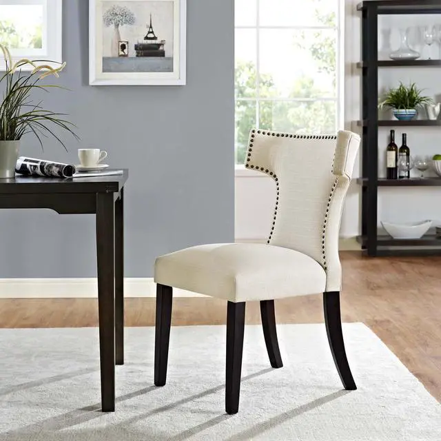 Alt view image 5 of 9 - Curve Fabric Dining Chair