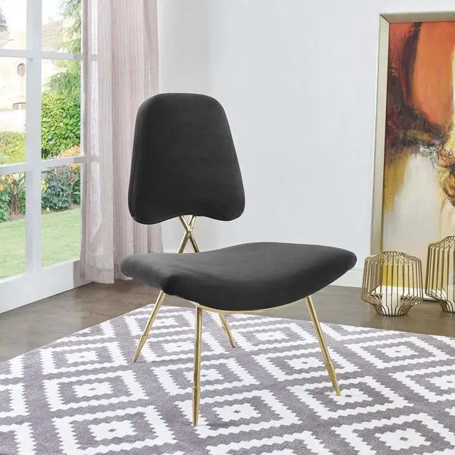 Alt view image 5 of 10 - Ponder Upholstered Velvet Lounge Chair