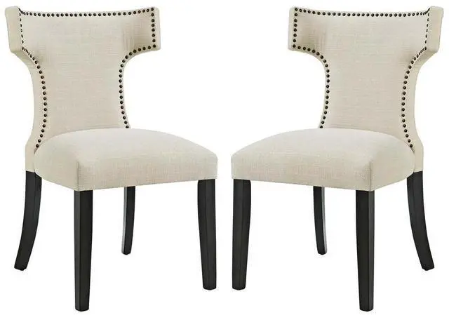 Alt view image 2 of 10 - Curve Dining Side Chair Fabric Set of 2