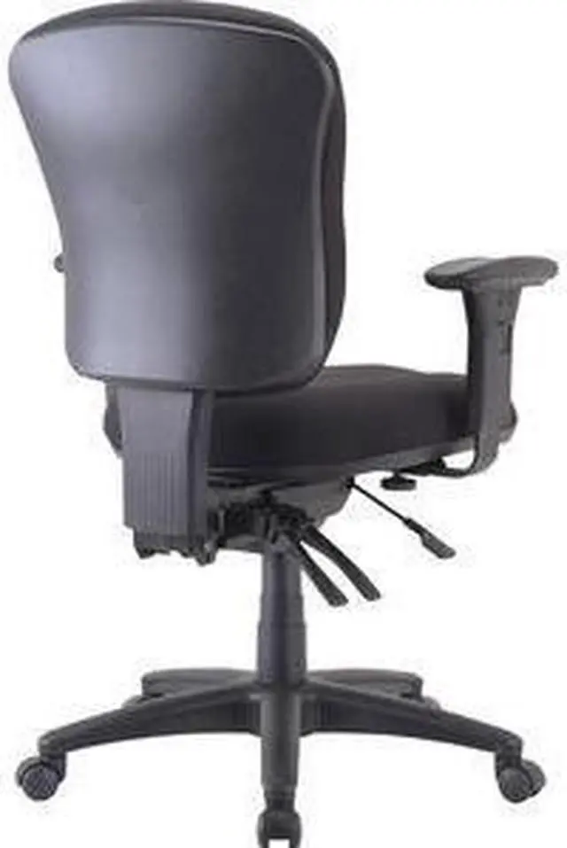 Alt view image 10 of 15 - Lorell Mid-back Task Chair 26-3/4"x26"x39-1/4"-42" Black 66128