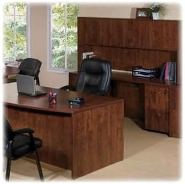 Alt view image 7 of 10 - Lorell Credenza Shell 66"x24"x29-1/2" Cherry 69413
