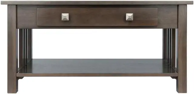 Alt view image 17 of 17 - Stafford Coffee Table Oyster Gray Finish 16040