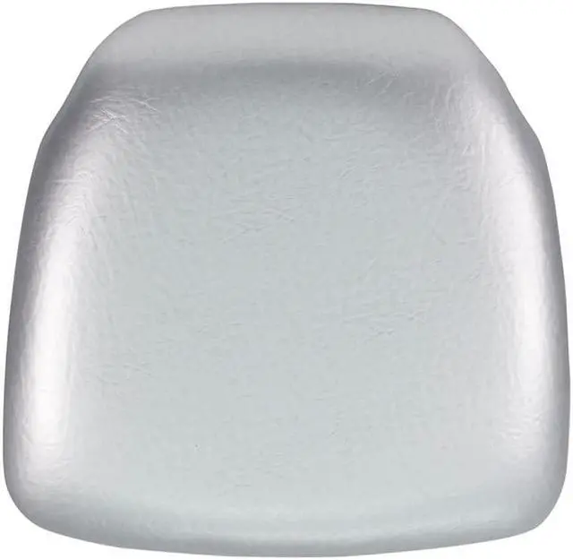 Alt view image 5 of 17 - Hard Silver Vinyl Chiavari Chair Cushion