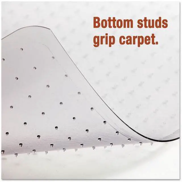 Alt view image 20 of 20 - Alera ALEMAT4553CLPR Studded Chair Mat for Low Pile Carpet, 45 x 53, Clear