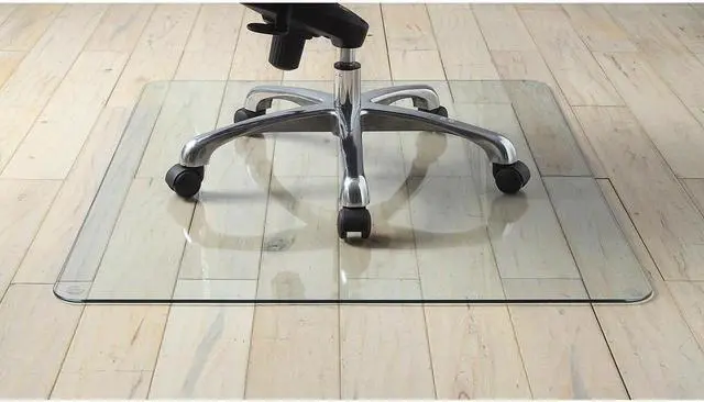 Alt view image 13 of 14 - Lorell Chairmat Tempered Glass 46"Wx36"Lx1/4"H Clear 82833