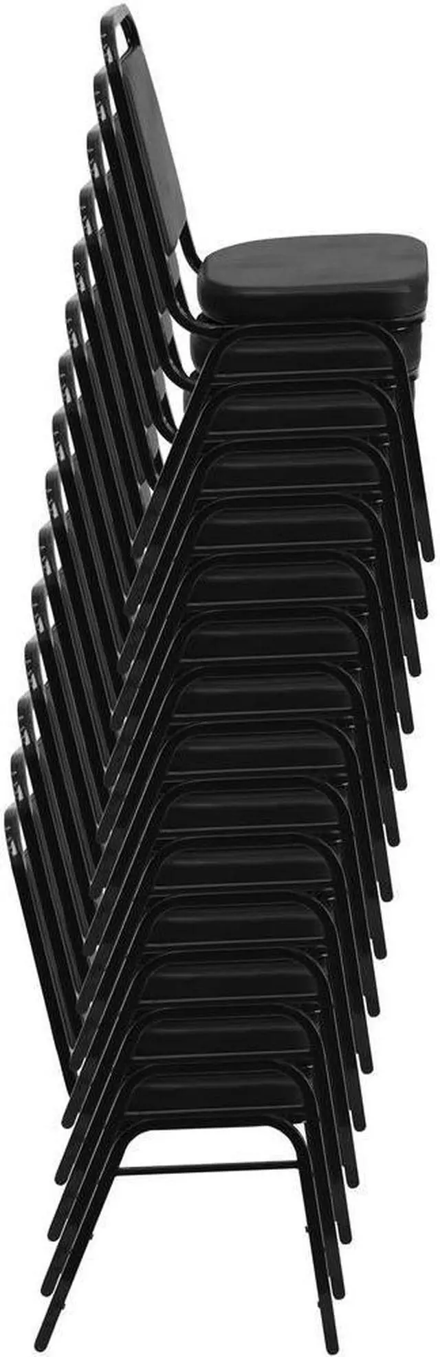 Alt view image 14 of 20 - HERCULES Series Trapezoidal Back Stacking Banquet Chair in Burgundy Patterned Fabric - Gold Frame