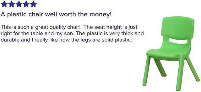 Alt view image 20 of 20 - 4 Pack Green Plastic Stackable School Chair with 10.5'' Seat Height