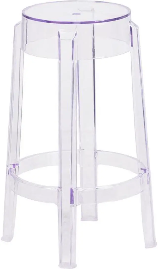 Alt view image 3 of 15 - 25.75'' High Transparent Counter Height Stool