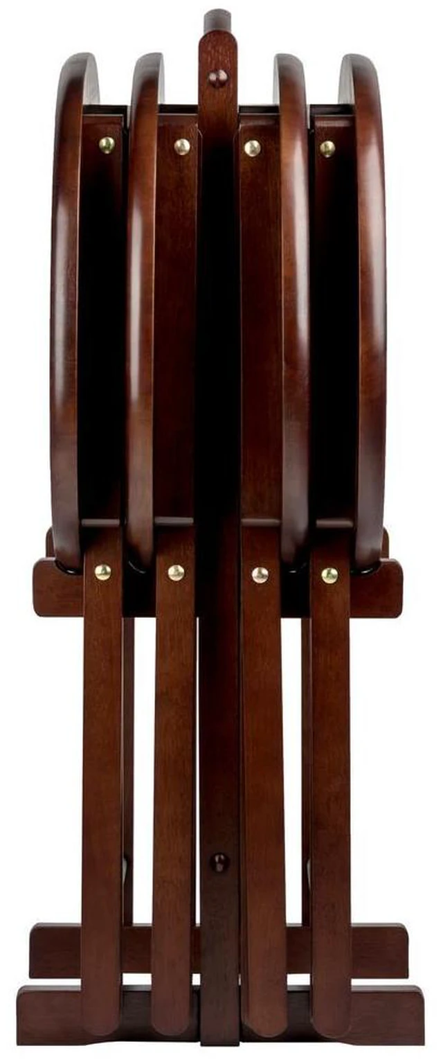 Alt view image 9 of 10 - Nathan 5-Pc Snack Table Set, Cappuccino
