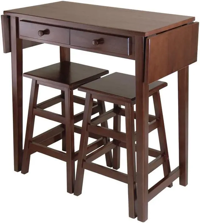 Alt view image 10 of 12 - Mercer Double Drop Leaf Table with 2 Stools