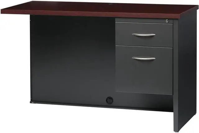 Alt view image 8 of 10 - Lorell Right Return Desk 24"x48" CH/MH 79154