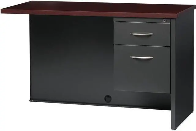 Alt view image 9 of 10 - Lorell Right Return Desk 24"x48" CH/MH 79154