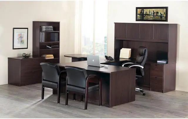 Alt view image 6 of 7 - Lorell PD3672LSPES Prominence 2.0 Espresso Laminate Box/Box/File Left-Pedestal Desk - 3-Drawer