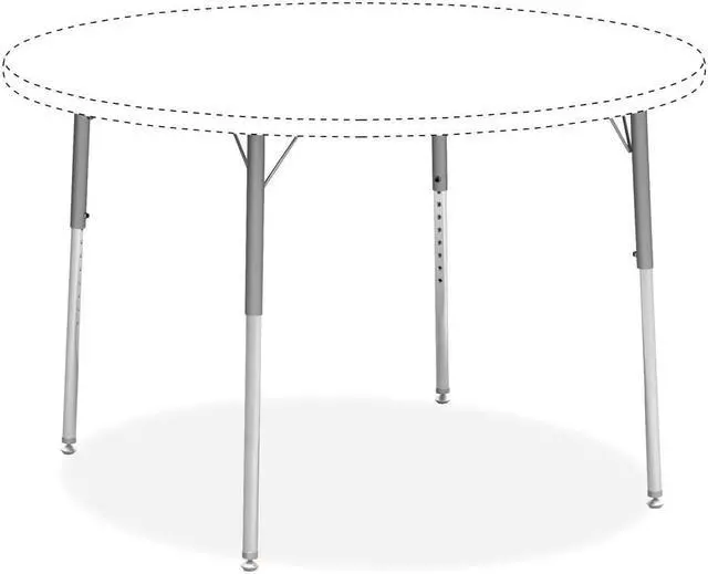 Alt view image 8 of 9 - Lorell LLR99926 Classroom Activity Table with Standard Height Adjustable Leg Kit