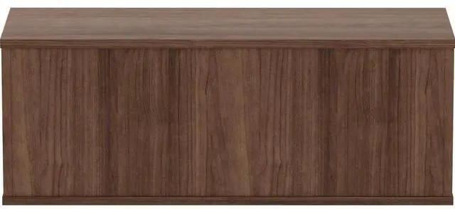 Alt view image 12 of 15 - Lorell Panel System Open Storage Cabinet - 18.1" Height x 31.5" Width x 15.8" Depth - Walnut - Laminate - 1Each LLR90280