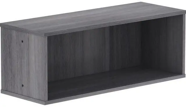 Alt view image 10 of 14 - Lorell Panel System Open Storage Cabinet - 18.1" Height x 31.5" Width x 15.8" Depth - Charcoal - Laminate - 1Each LLR902