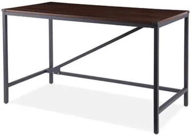 Alt view image 10 of 20 - Alera INDUSTRIAL SERIES TABLE DESK, 47.25W X 23.63D X 29.5H, MODERN WALNUT ALELTD4824WA