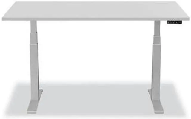 Alt view image 11 of 12 - Fellowes - 9649401 - Fellowes High Pressure Laminate Desktop Gray - 48x24 - Gray Rectangle, High Pressure Laminate (HPL)