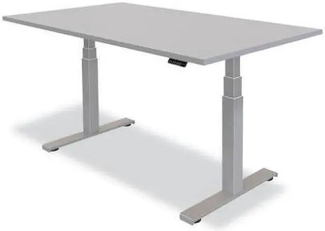 Alt view image 12 of 12 - Fellowes - 9649401 - Fellowes High Pressure Laminate Desktop Gray - 48x24 - Gray Rectangle, High Pressure Laminate (HPL)