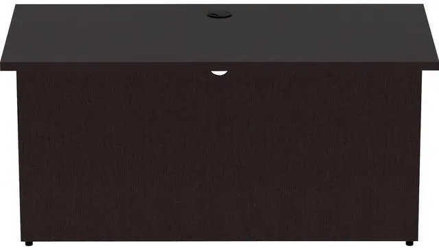 Alt view image 4 of 7 - Lorell Bridge, Essentials Laminate, 48"X24"X29-1/2", Espresso (LLR18217)