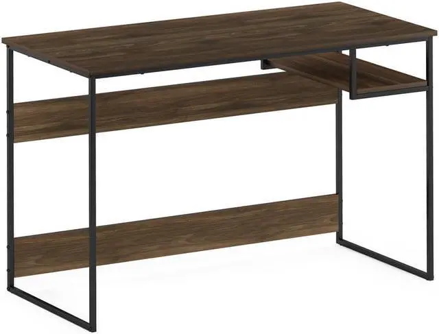 Alt view image 6 of 9 - Furinno Moretti Modern Lifestyle Study Desk, 45, Columbia Walnut